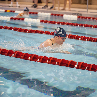 Davies 1 Woman swimming in a race